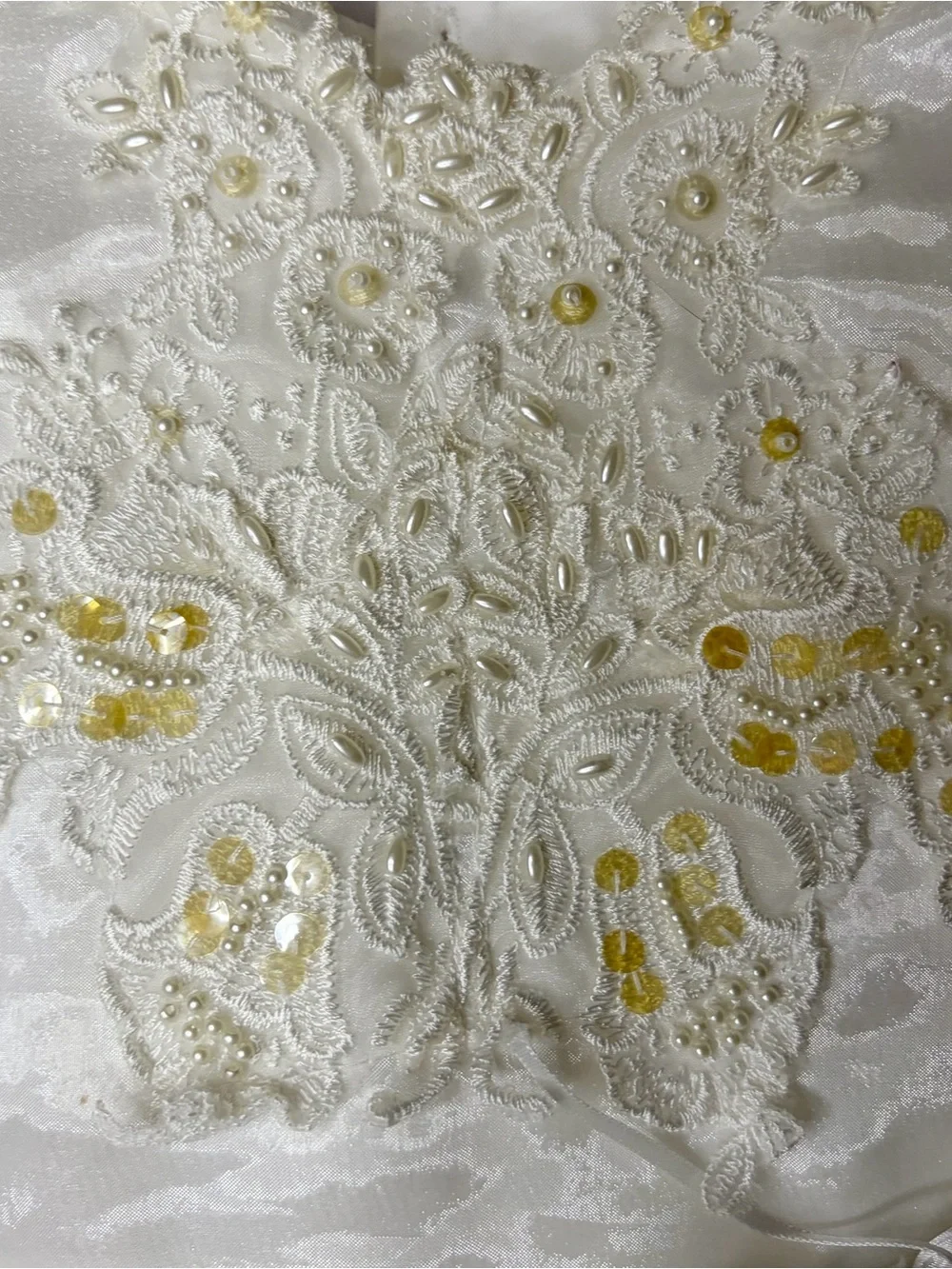 Vintage Baby Baptism Christening Dress Ivory Lace Tulle Size 2 NWOT